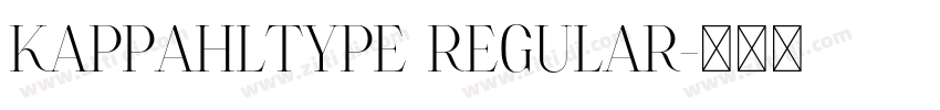 KappahlType Regular字体转换